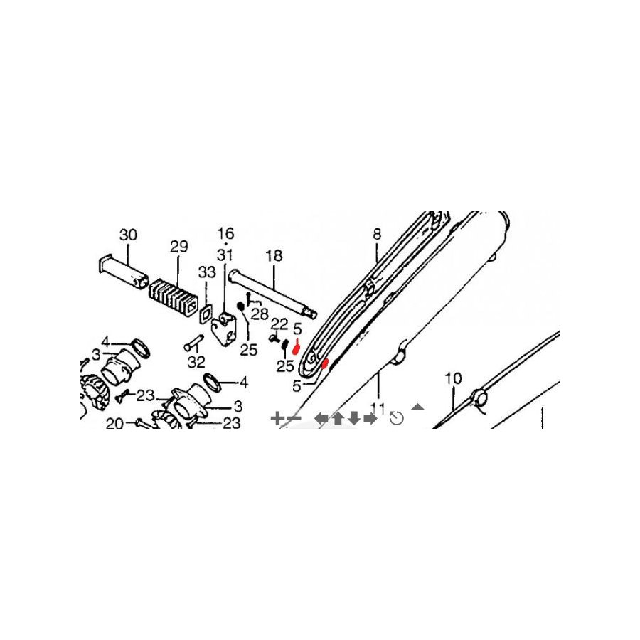 Service Moto Pieces|Echappement - Caoutchouc - MT50/MTX50|Collier - fixation|9,90 €