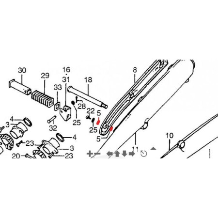 Echappement - Rondelle de protection - fixation