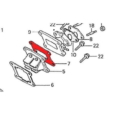 Moteur - Admission - Joint B de valve - MTX50 -