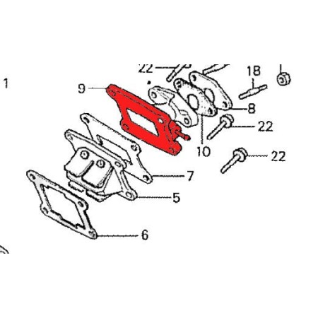 Moteur -  Pipe admission - MTX50 - N'est plus disponible