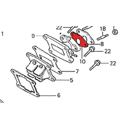 Moteur -  Admission - Joint de pipe - MTX50 -