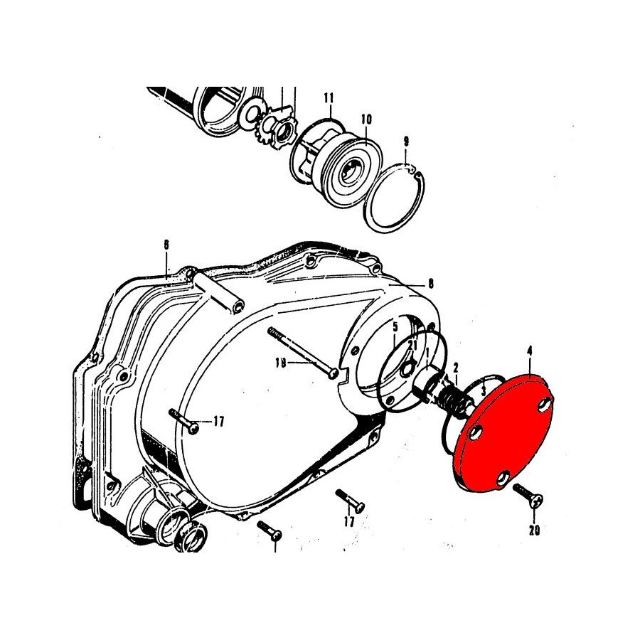 Service Moto Pieces|Moteur  - Joint de Carter Arriere  - GL1000 - GL1100 - GL1200|Joint - Carter|15,90 €