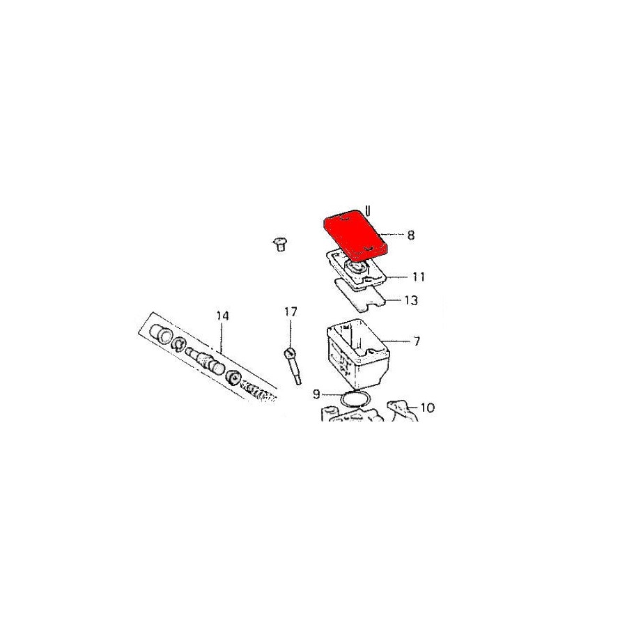 Service Moto Pieces|Frein - Maitre cylindre - 4 vis - Kit Reservoir - bocal Avant|Maitre cylindre Avant|69,80 €