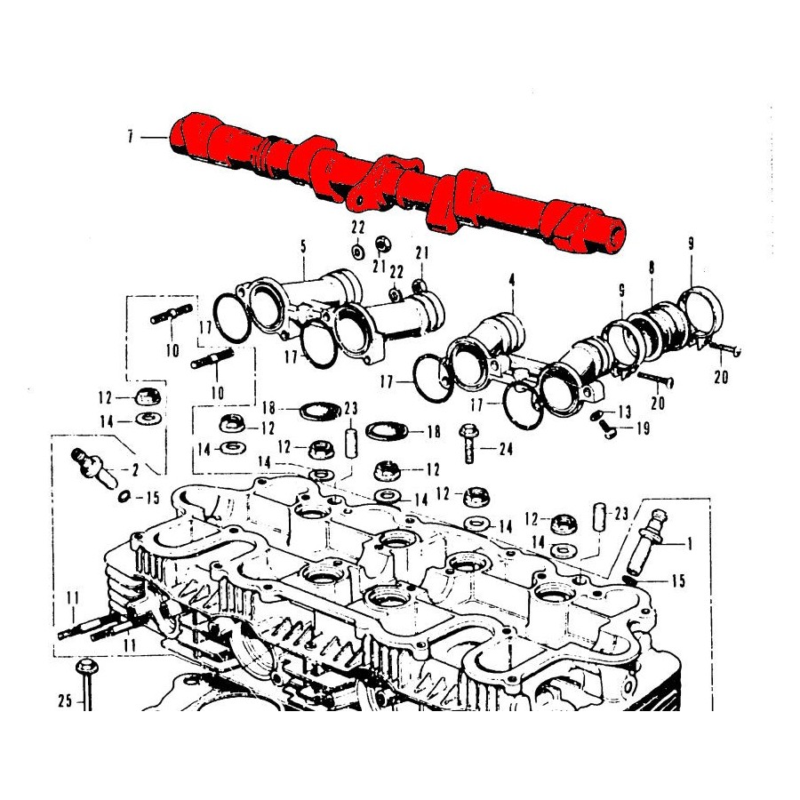 Service Moto Pieces|Soupape - Rondelle de retenue - CB250 G/K - CB350 K - CB360 ......|Couvercle culasse - cache culbuteur|10,93 €