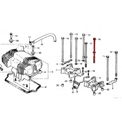 Moteur - Axe de serrage Moteur - culasse - bloc cylindre - CB400N - CB450S