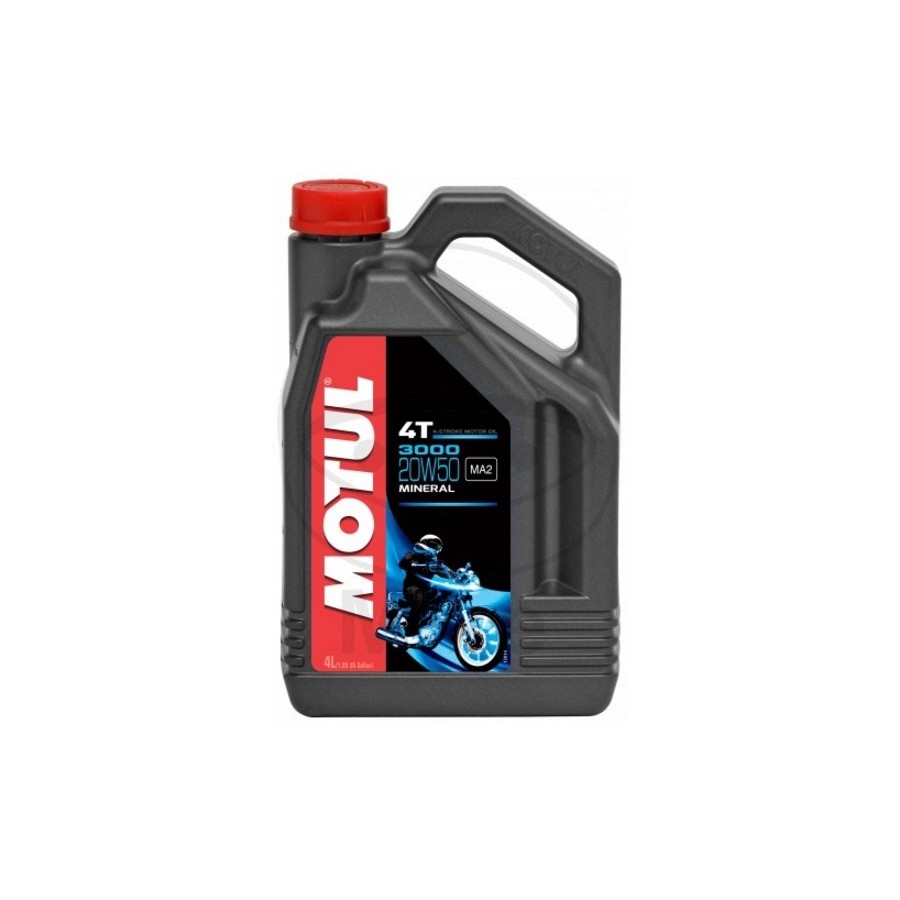 Service Moto Pieces|Huile -Moteur - MOTUL 3000 -  Minerale - 20W50 - 4 Litres|Huile Minerale|74,21 €