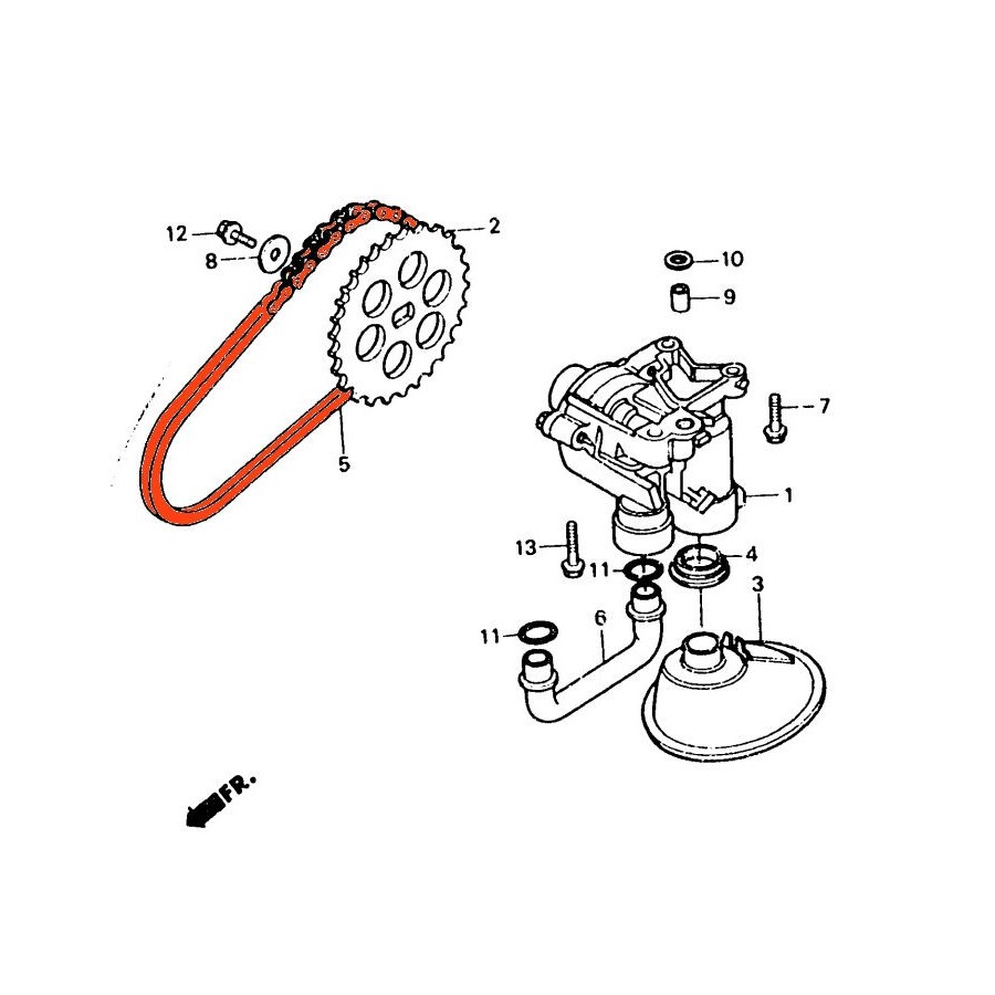 Service Moto Pieces|Moteur - Vis fixation palier - 6x61mm - (x1)|Couvercle culasse - cache culbuteur|5,20 €